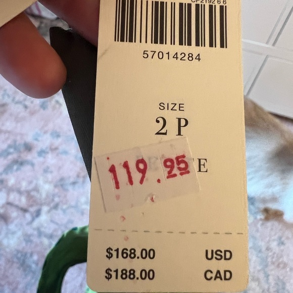 NWT Green Anthropologie Dress Size 2P - Picture 3 of 4